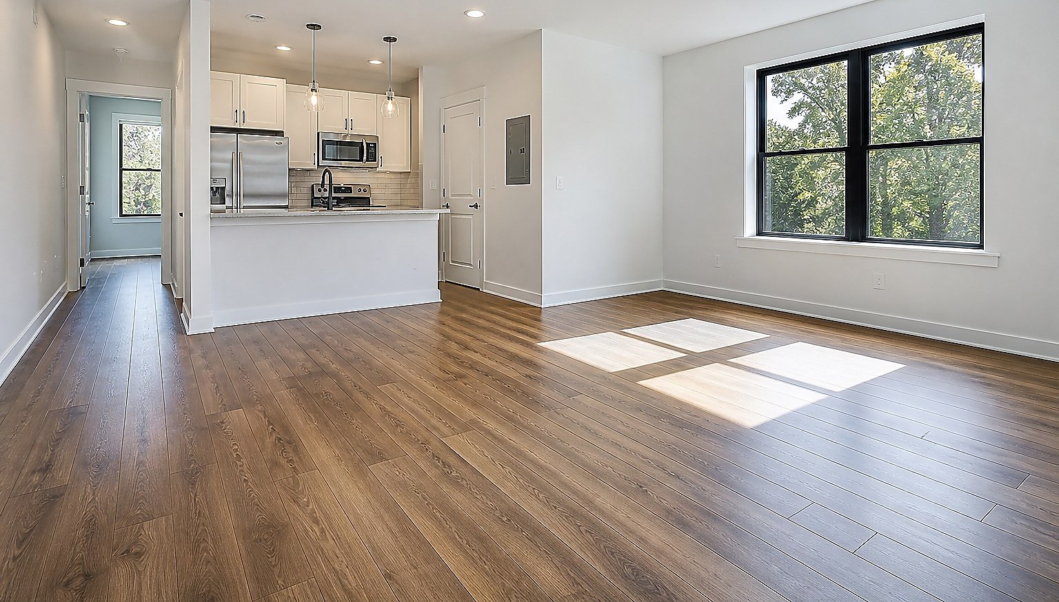 Bright renovated apartment interior ready for a tenant to move in